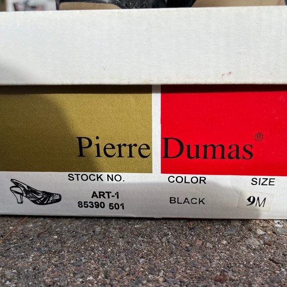 Pierre Dumas Black Glitter Clear Acrylic Heels - Picture 11 of 11